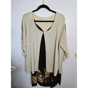 Vintage Beauty by Emme Cardigan size 2x set with In Studio Skirt Size 2x